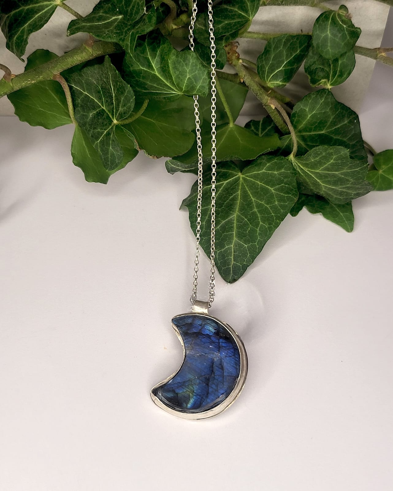 Collana con pendente in Argento 925 e Labradorite