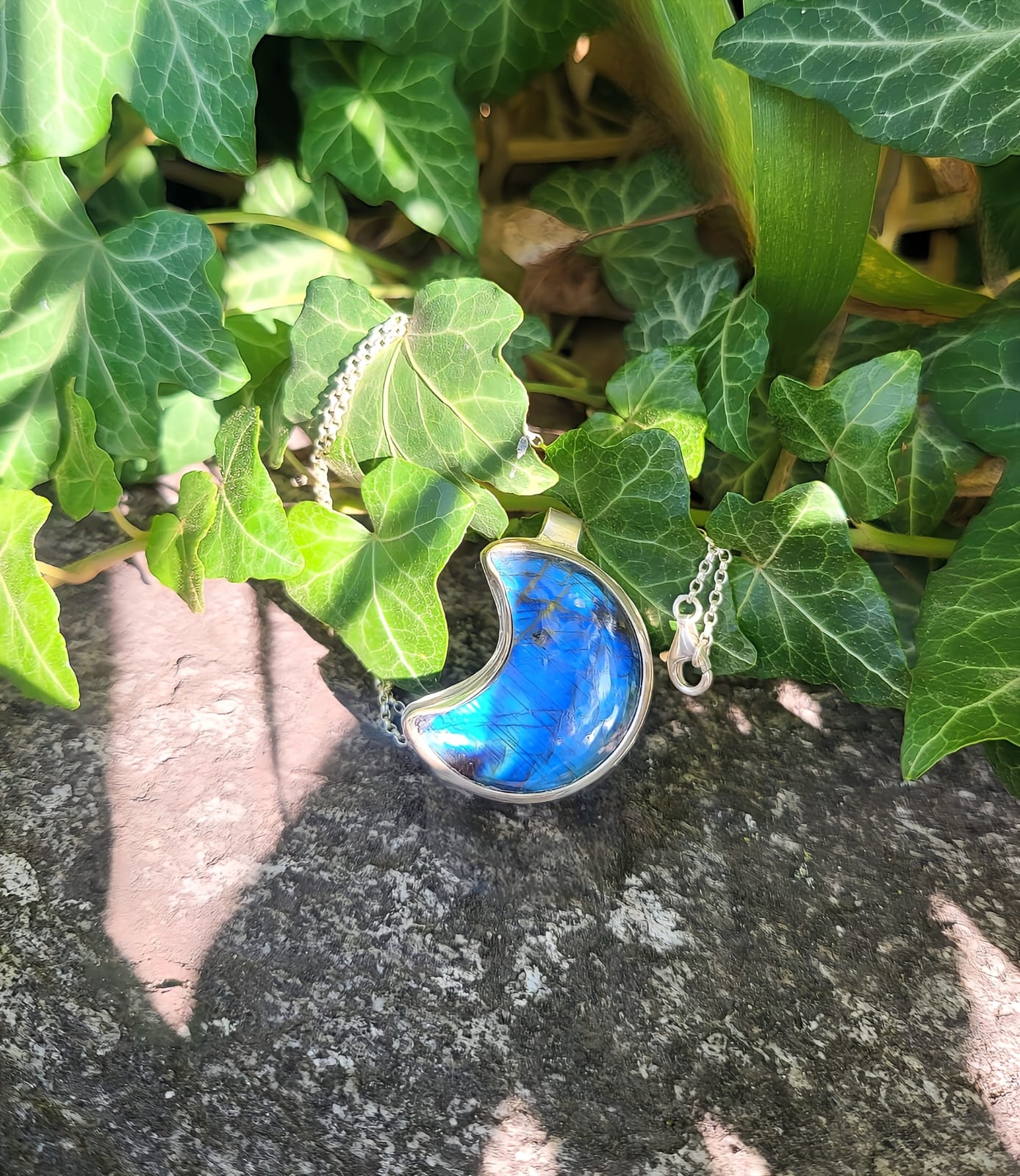 Collana con pendente in Argento 925 e Labradorite