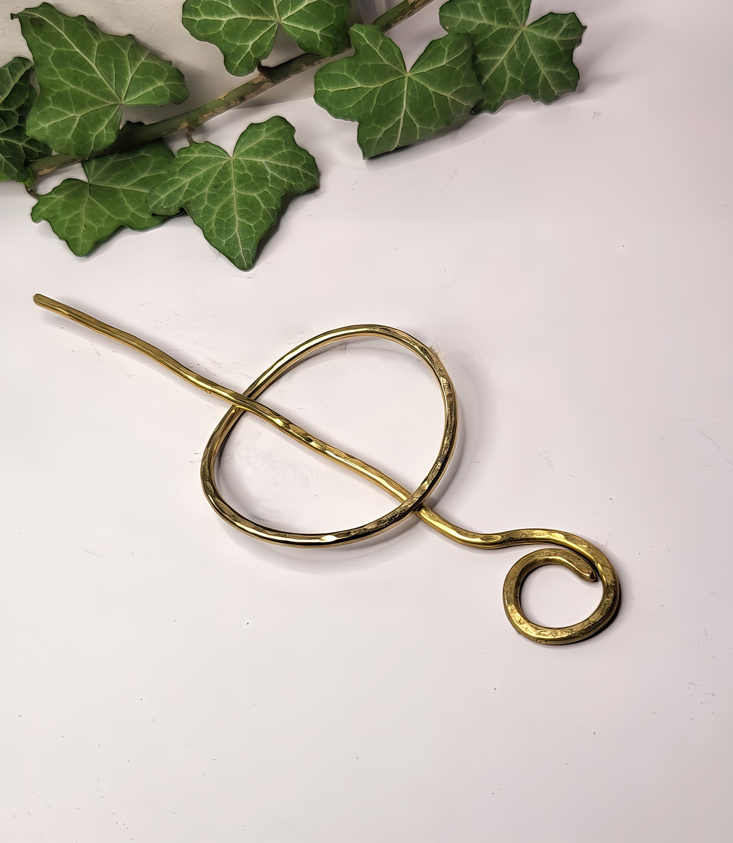 Fermacapelli con spillone in Ottone Cerchio