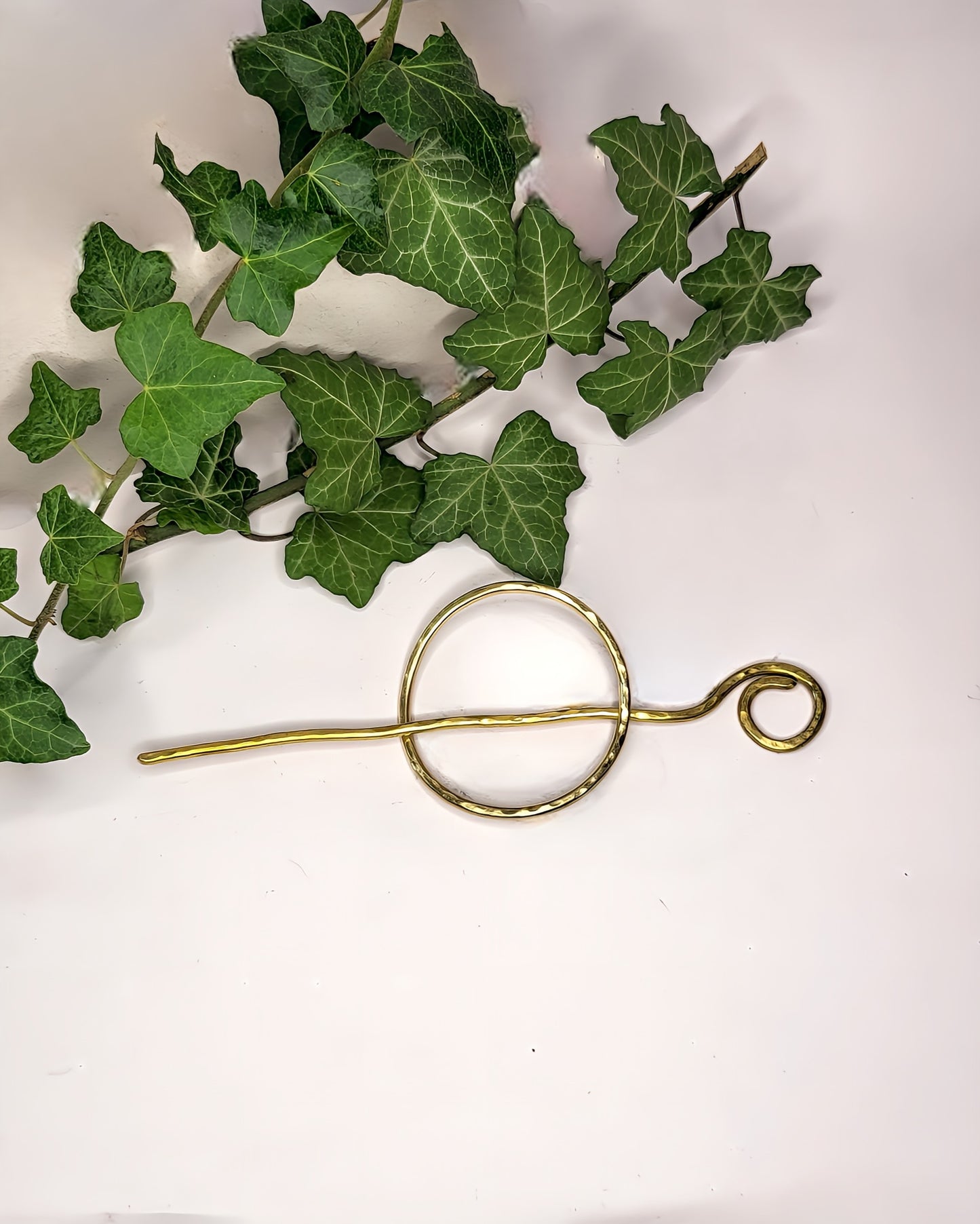 Fermacapelli con spillone in Ottone Cerchio