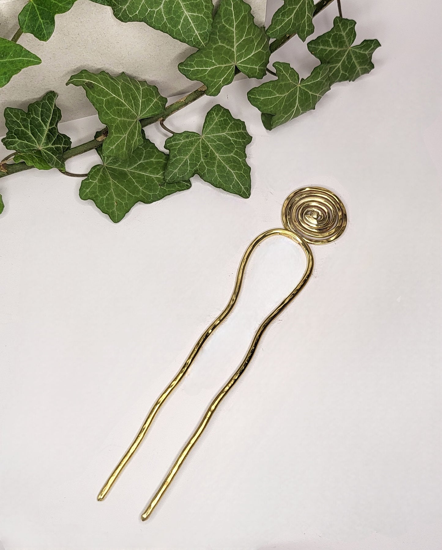 Fermacapelli in Ottone Spirale