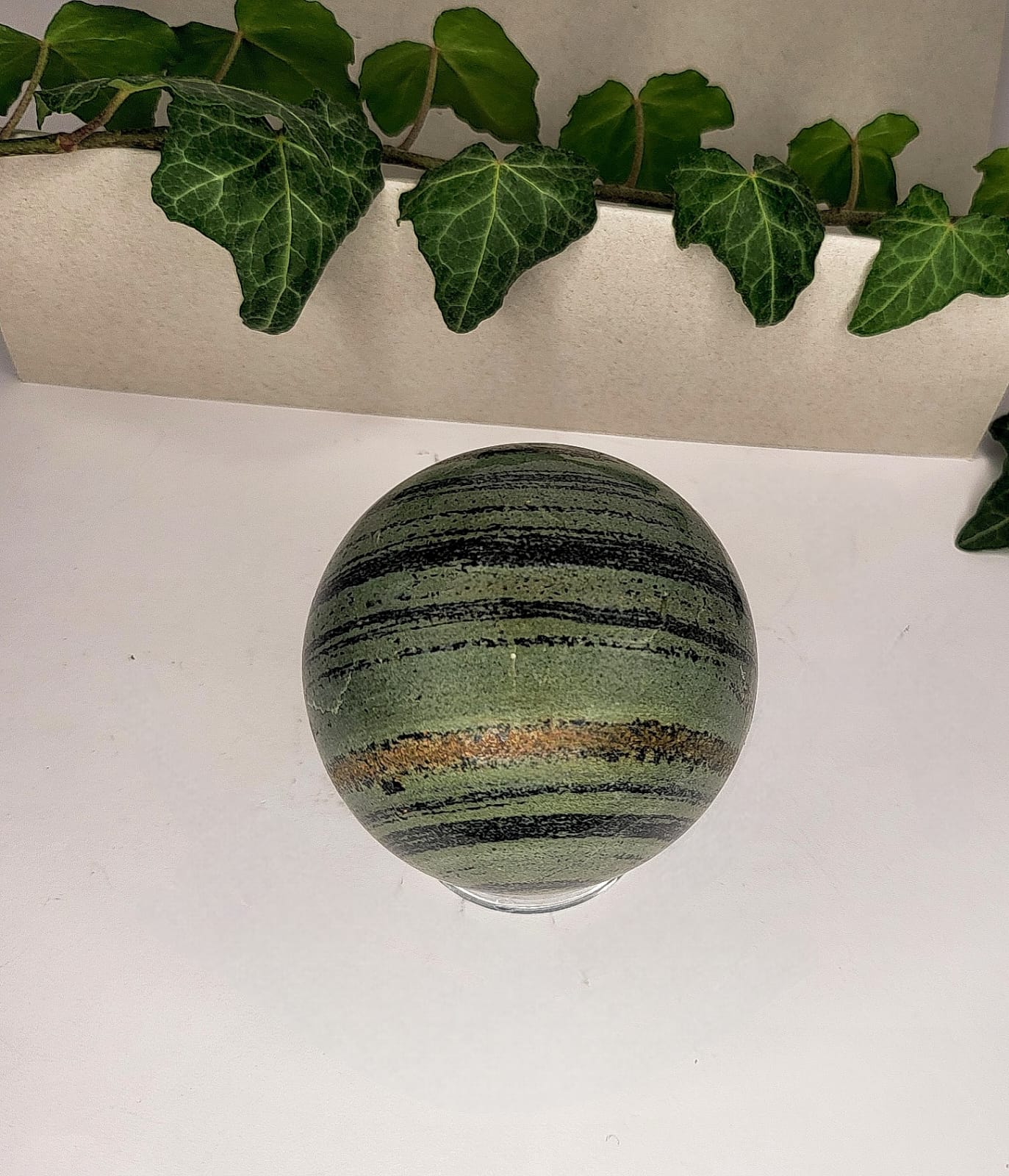 Sfera in Diaspro Verde grande