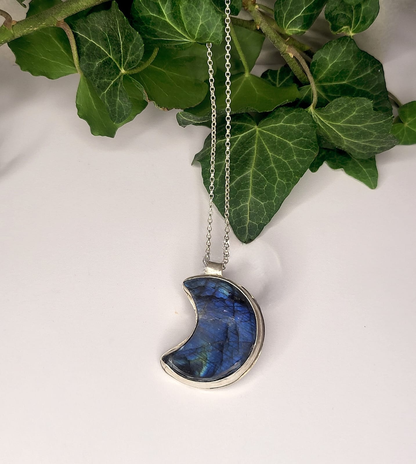Collana con pendente in Argento 925 e Labradorite