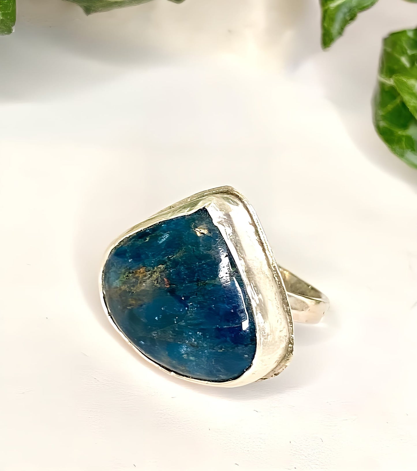 Anello in Argento 925 e Apatite