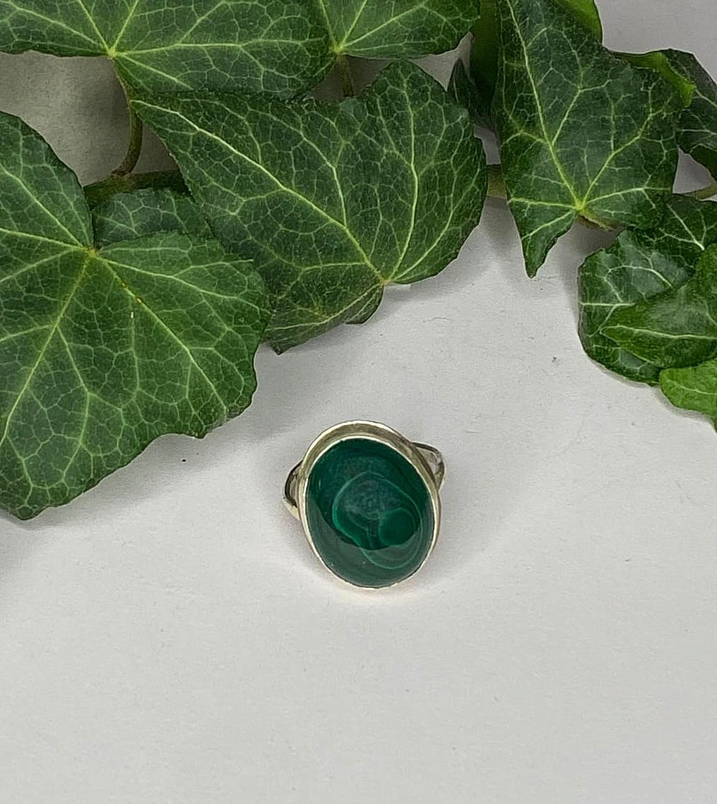 Anello In Argento 925 e Malachite