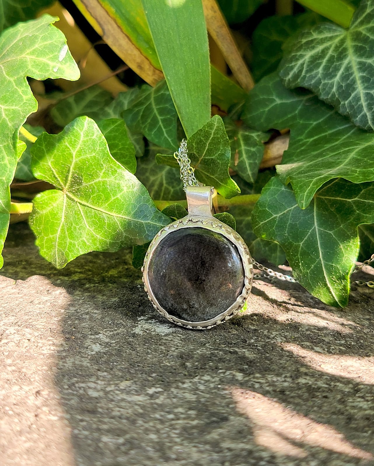 Collana con pendente in Argento 925 e Ossidiana Silver (Argento)