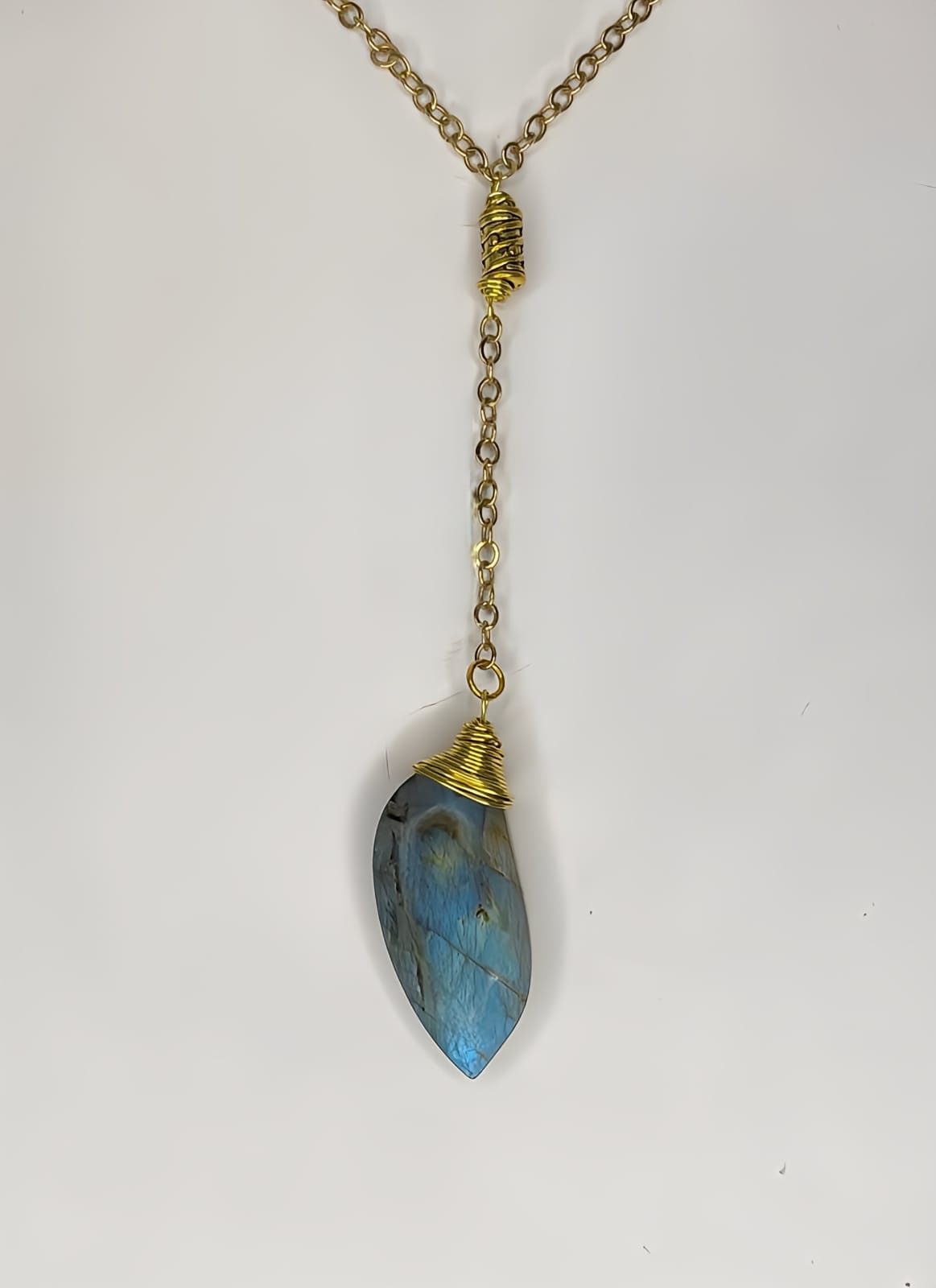 Collana girocollo in Ottone e Labradorite
