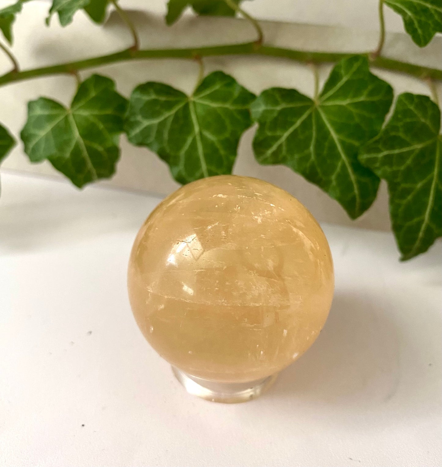 Sfera in Calcite ottica miele