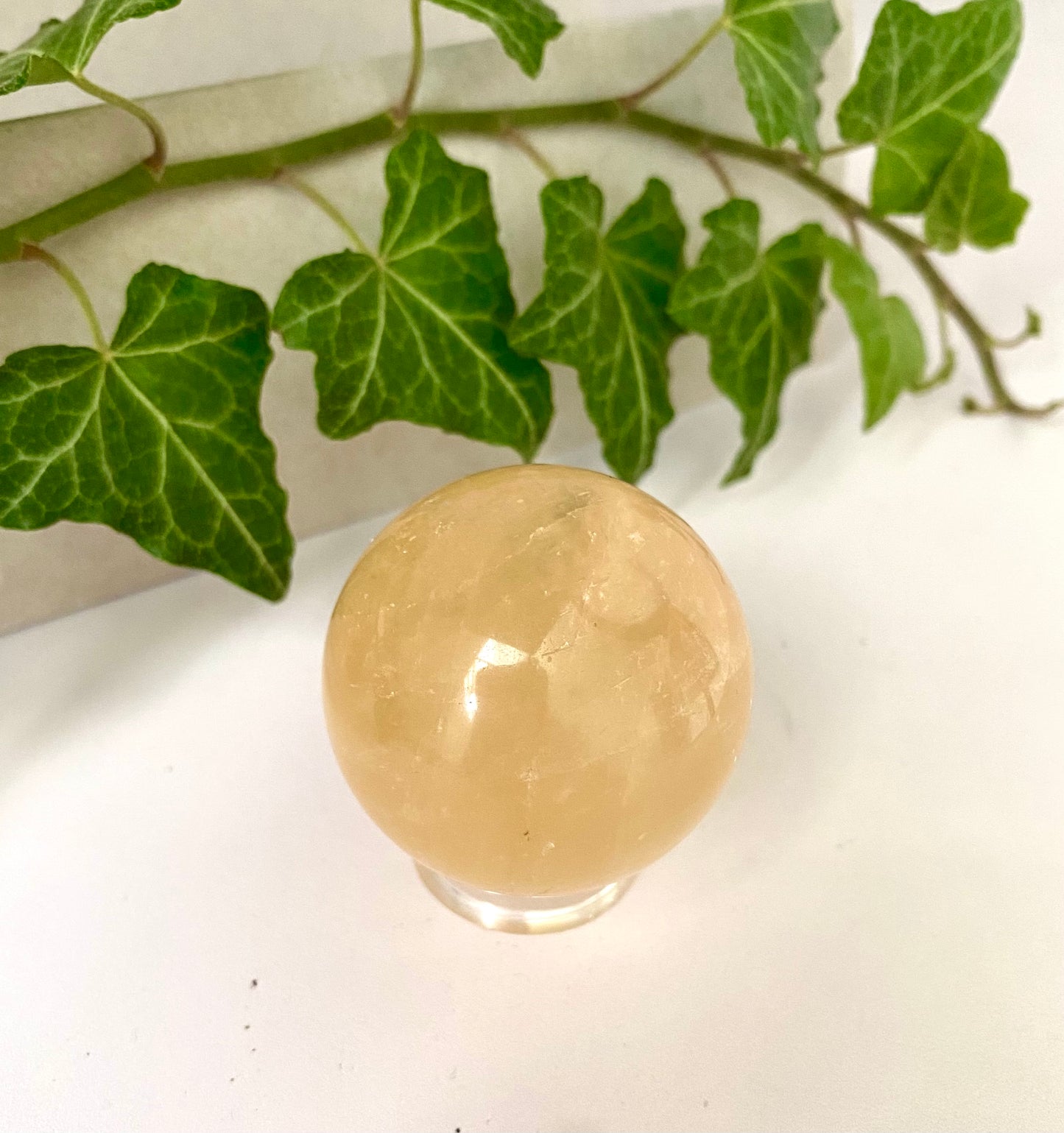 Sfera in Calcite ottica miele
