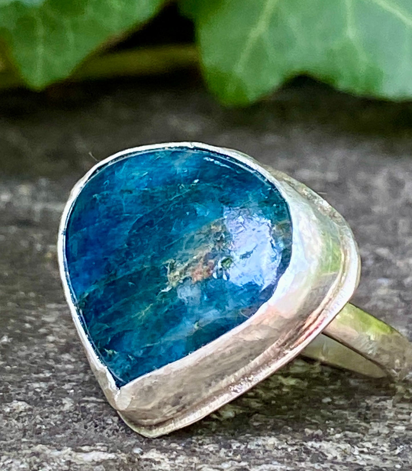 Anello in Argento 925 e Apatite