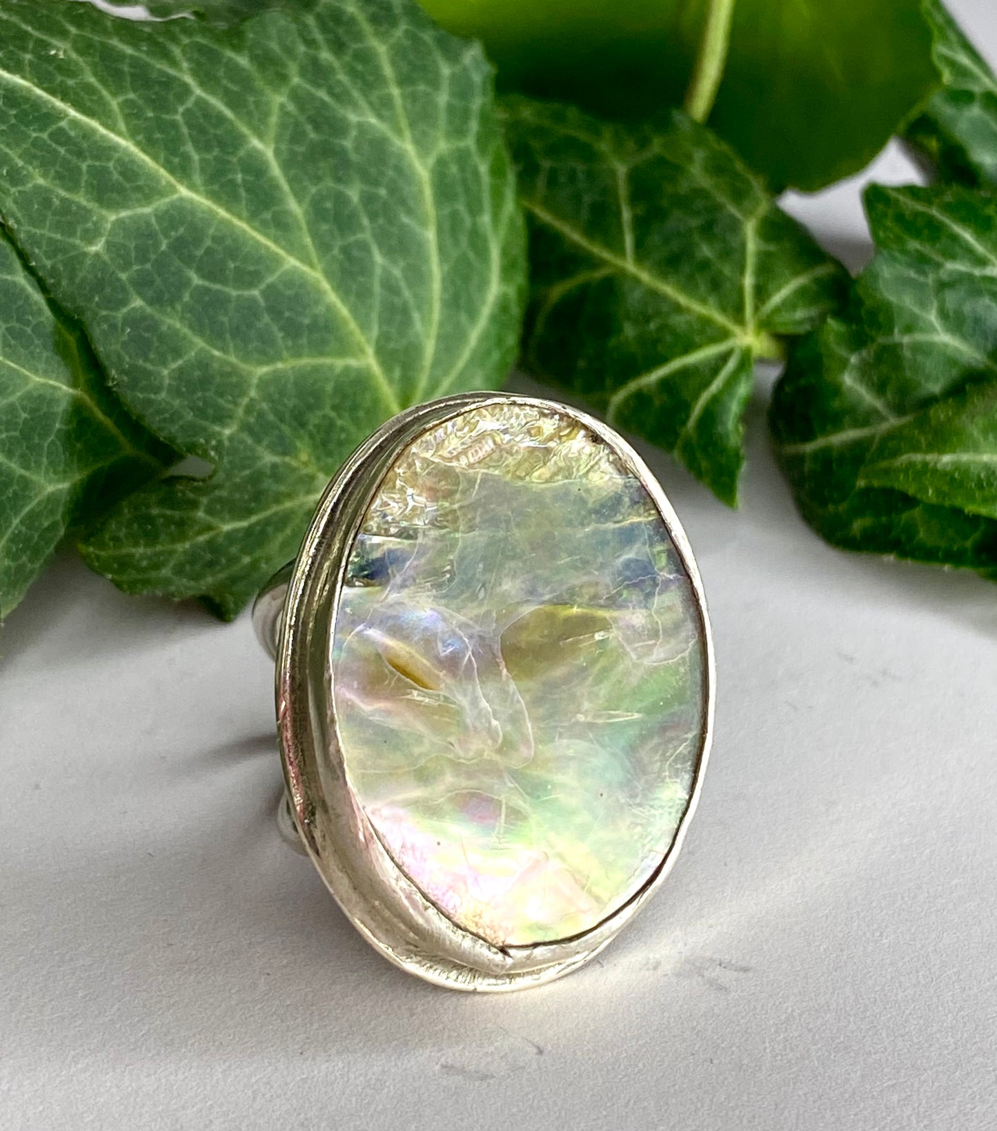 Anello in Argento 925 e Madreperla