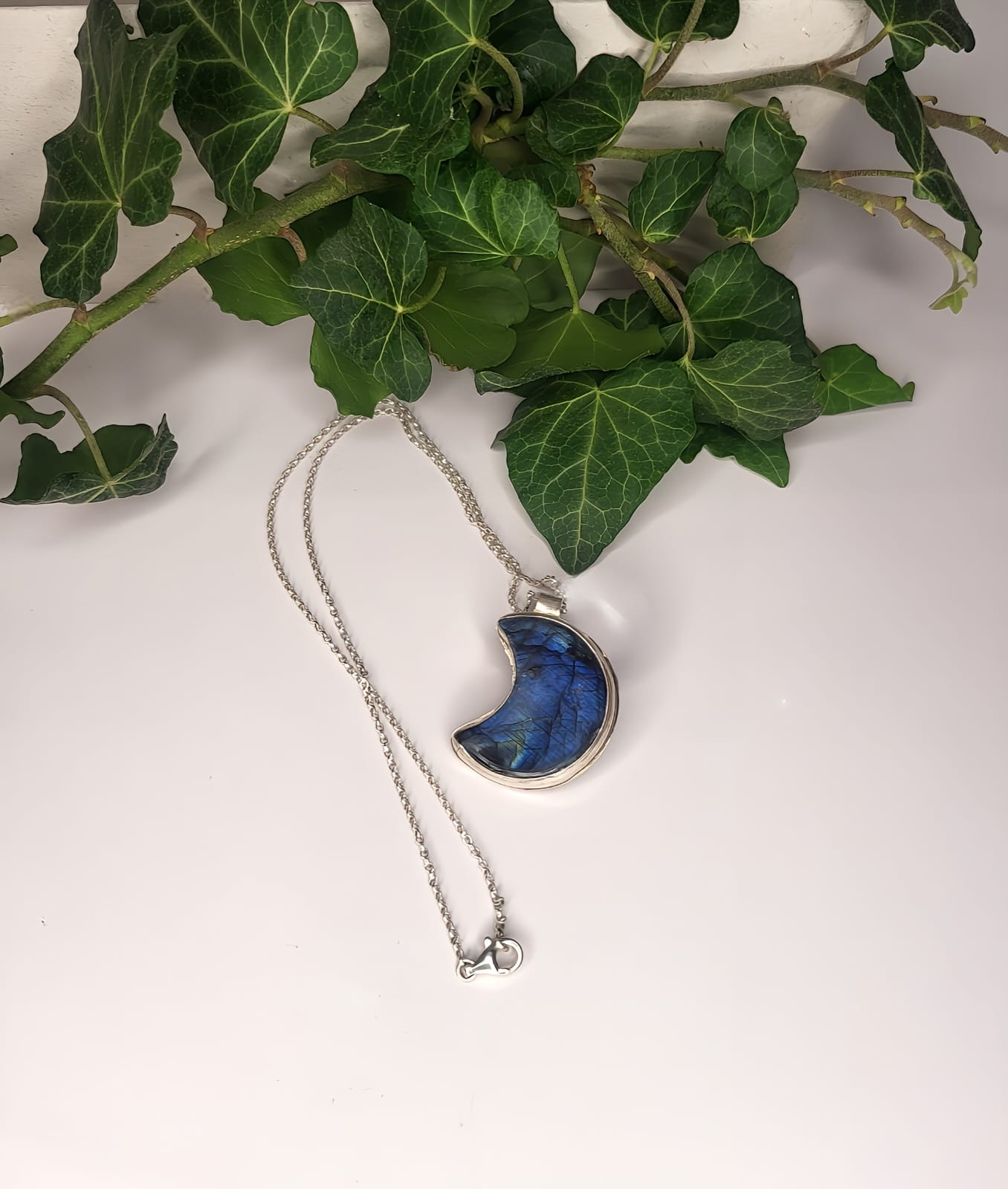 Collana con pendente in Argento 925 e Labradorite
