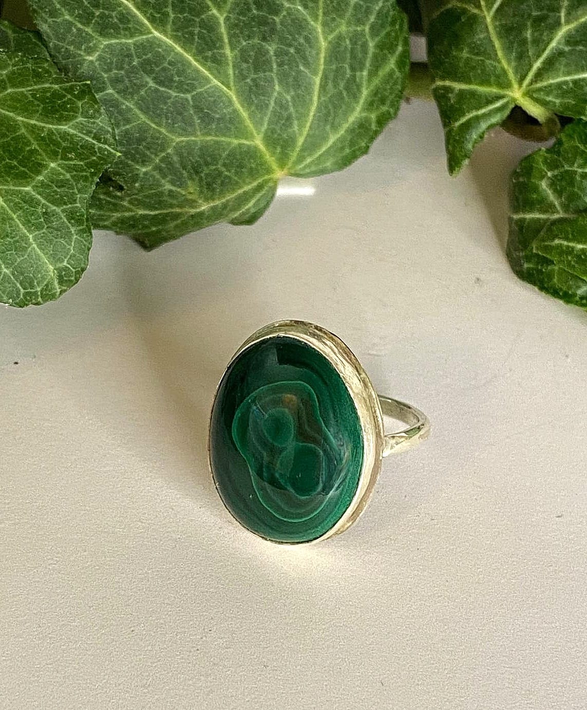 Anello In Argento 925 e Malachite
