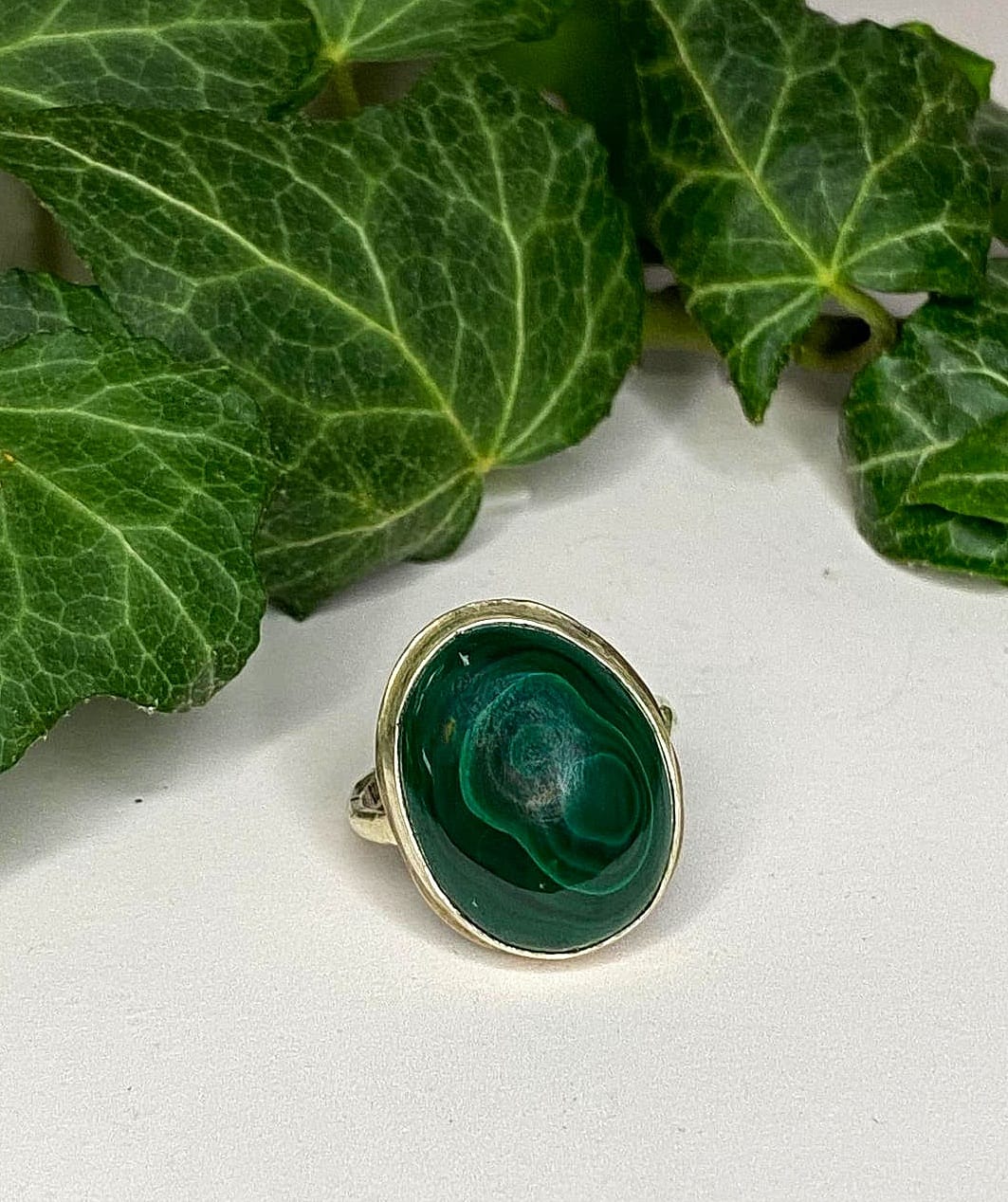 Anello In Argento 925 e Malachite